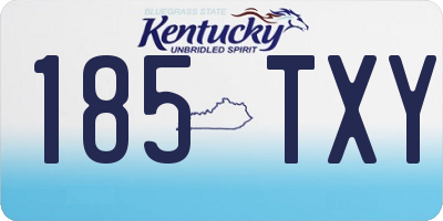 KY license plate 185TXY
