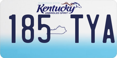 KY license plate 185TYA