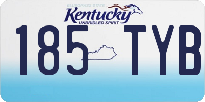 KY license plate 185TYB