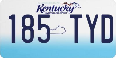 KY license plate 185TYD