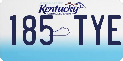 KY license plate 185TYE