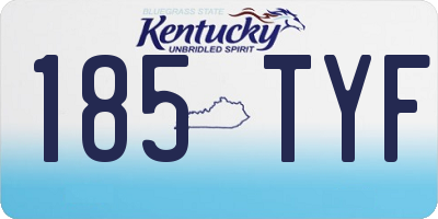 KY license plate 185TYF