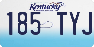 KY license plate 185TYJ