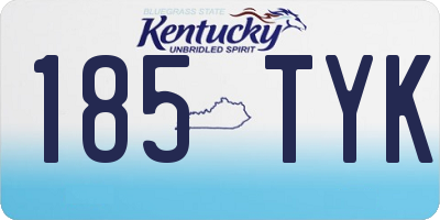 KY license plate 185TYK