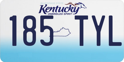 KY license plate 185TYL