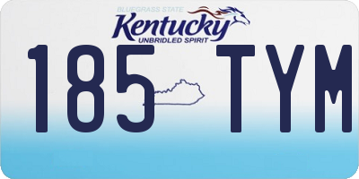 KY license plate 185TYM