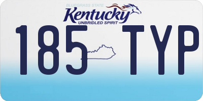 KY license plate 185TYP