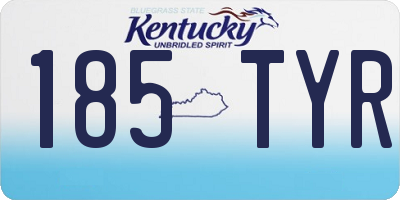 KY license plate 185TYR