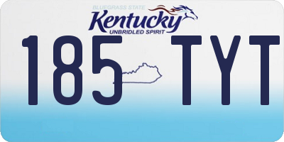 KY license plate 185TYT