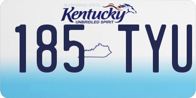 KY license plate 185TYU