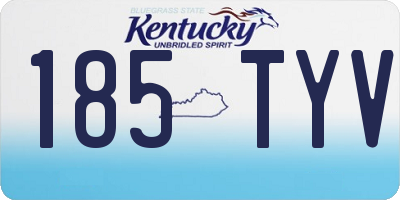 KY license plate 185TYV