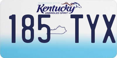KY license plate 185TYX