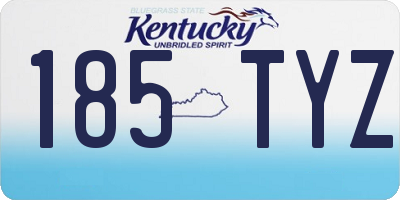 KY license plate 185TYZ