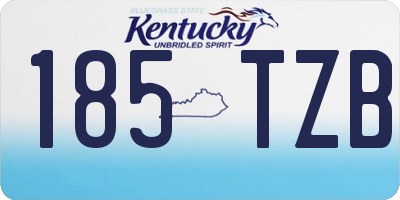 KY license plate 185TZB