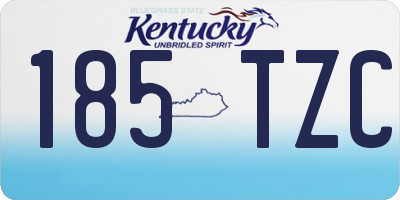 KY license plate 185TZC
