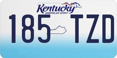 KY license plate 185TZD