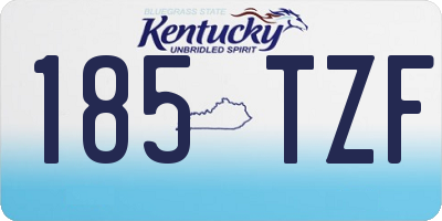KY license plate 185TZF
