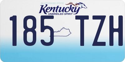 KY license plate 185TZH