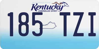 KY license plate 185TZI