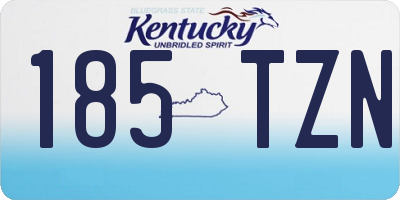 KY license plate 185TZN