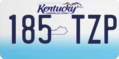 KY license plate 185TZP