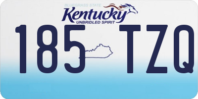 KY license plate 185TZQ