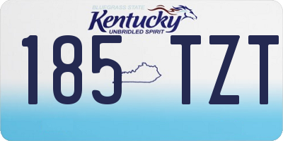 KY license plate 185TZT
