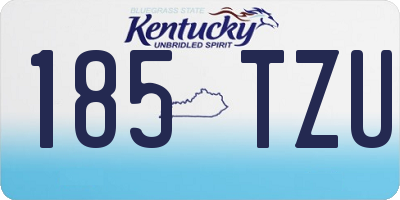 KY license plate 185TZU
