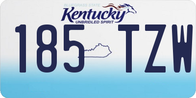 KY license plate 185TZW