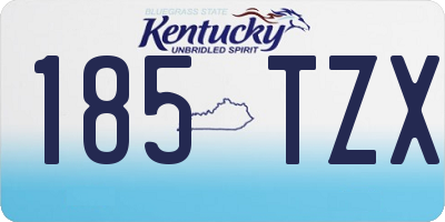 KY license plate 185TZX
