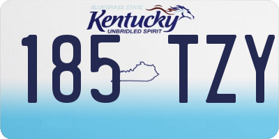 KY license plate 185TZY