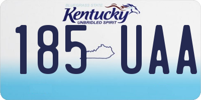 KY license plate 185UAA