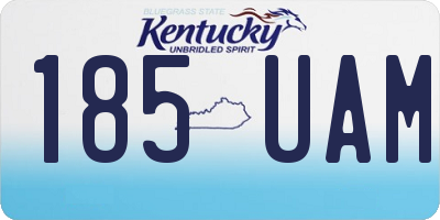KY license plate 185UAM