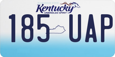 KY license plate 185UAP