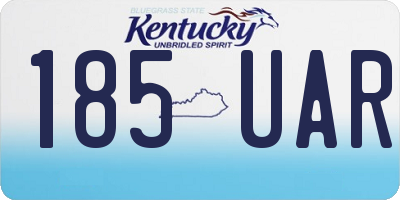 KY license plate 185UAR