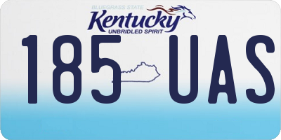 KY license plate 185UAS