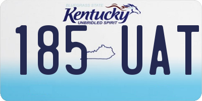 KY license plate 185UAT