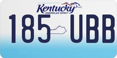 KY license plate 185UBB