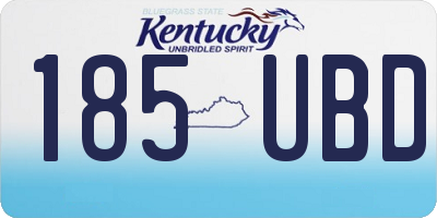 KY license plate 185UBD