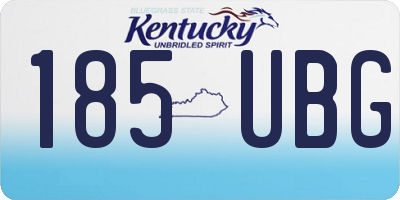 KY license plate 185UBG
