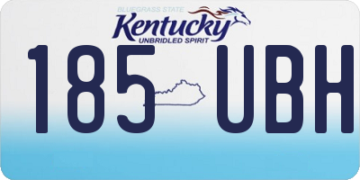 KY license plate 185UBH