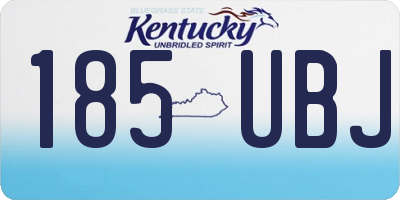 KY license plate 185UBJ