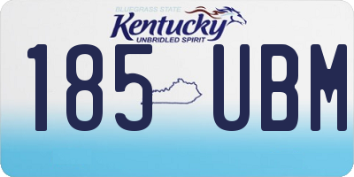 KY license plate 185UBM