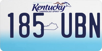 KY license plate 185UBN