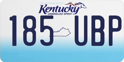 KY license plate 185UBP