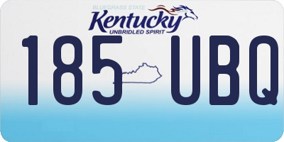 KY license plate 185UBQ