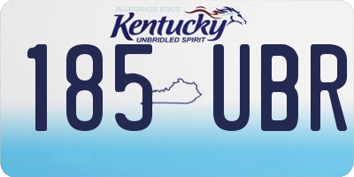 KY license plate 185UBR