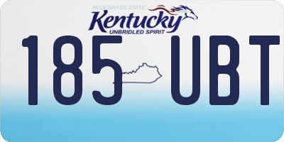 KY license plate 185UBT