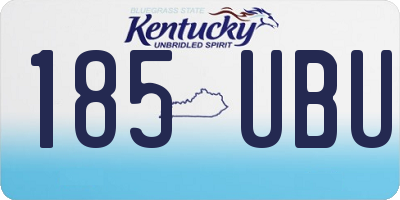 KY license plate 185UBU