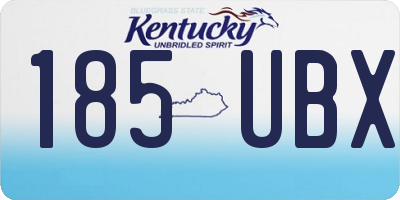 KY license plate 185UBX